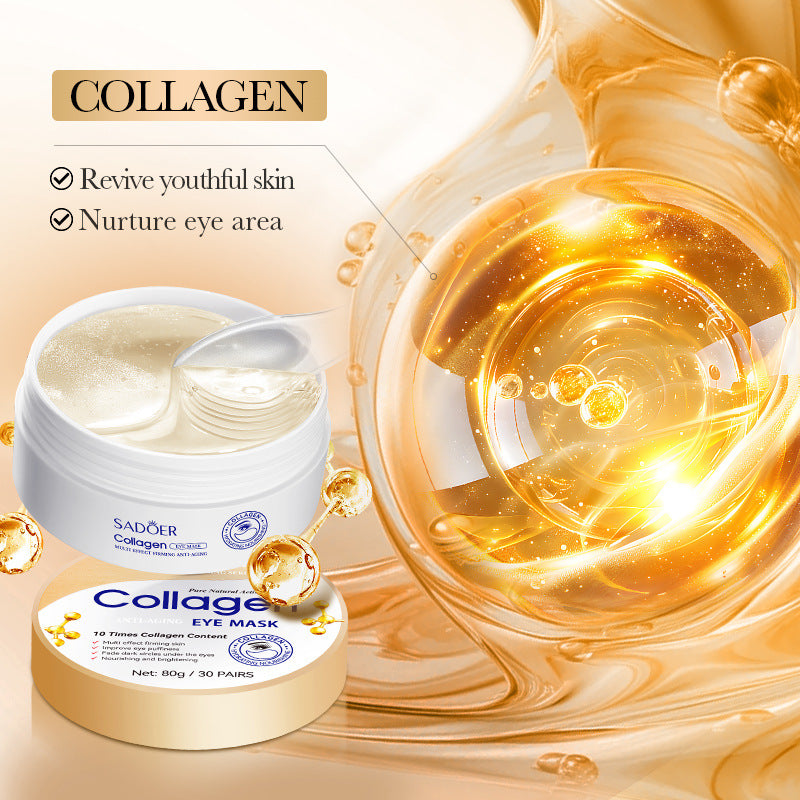 Collagen Anti-Wrinkle Firming Eye Mask SADOER Hydrating and moisturizing eye mask patch  foreign trade wholesale
