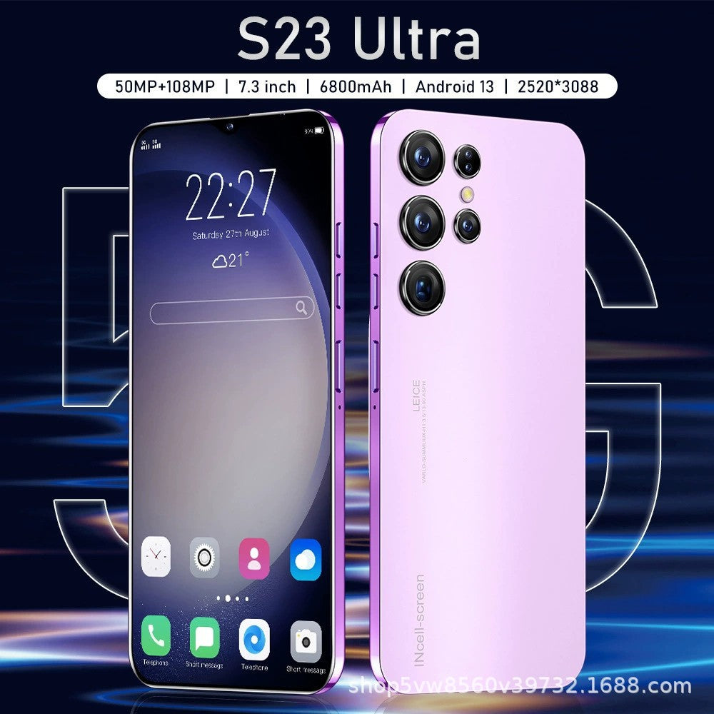 Mobile Phone S23+Ultra7.3Inch16+512G Memory All-in-One Machine Factory Direct Smart Full Screen