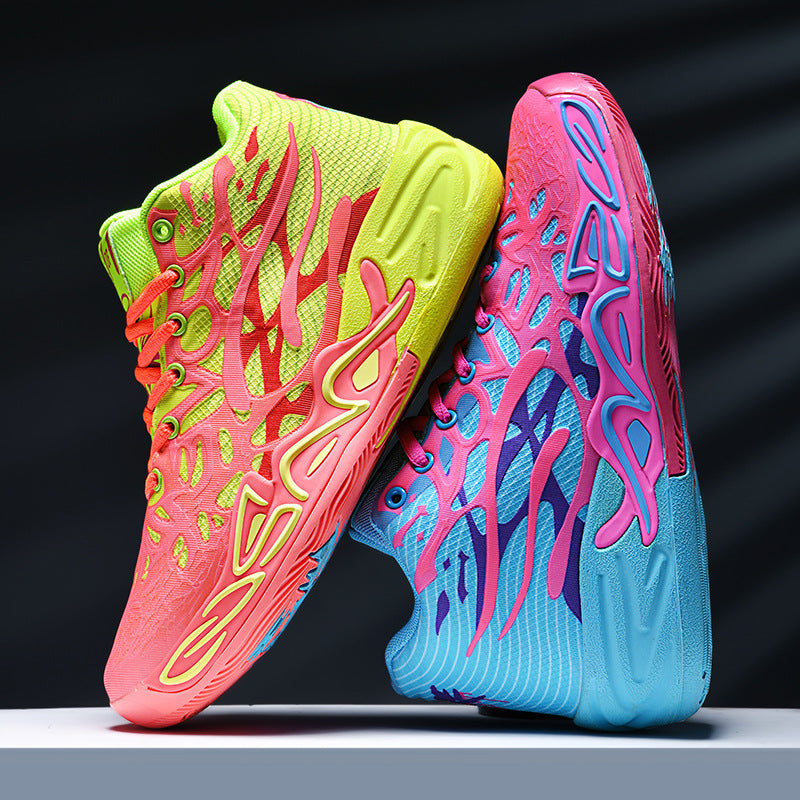 New Youth Trendy Sports Combat Boots Three Balls4Fashionable Men's Professional Practical Anti-Slip Wear-Resistant Basketball Shoes