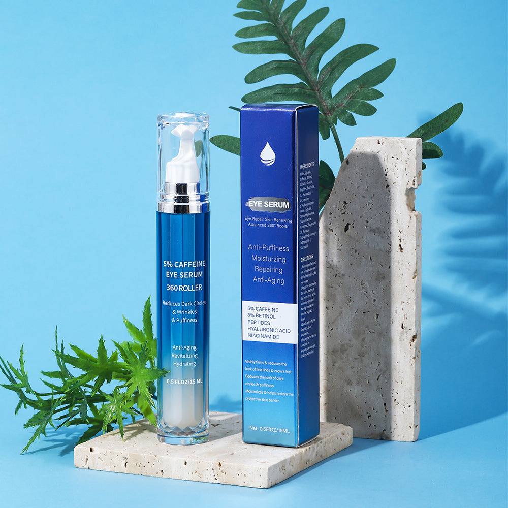 Hydrating and Moisturizing logo White Brand5%Retinol Caffeine Eye Serum