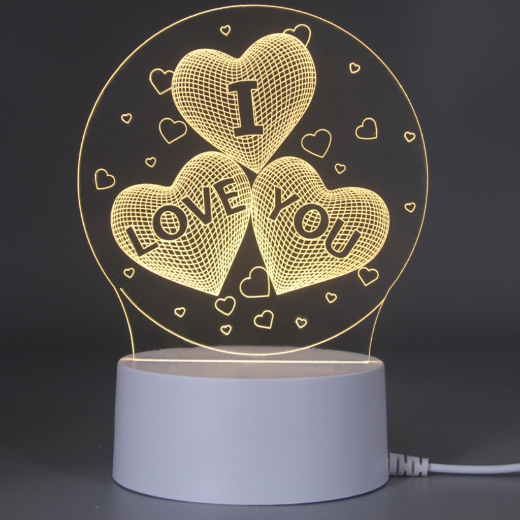3D Night Light Acrylic Colorful Touch Remote Control Atmosphere Light Wholesale Dropshipping Creative Small Gift Factory