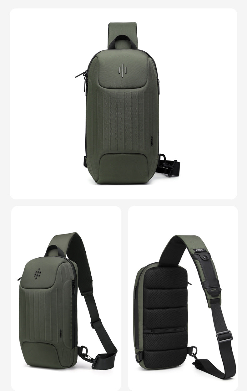 ozuko New Men's Chest Bag Casual Versatile Crossbody Bag Waterproof Anti-theft Men's Bag Crossbody Bag High-end Feel