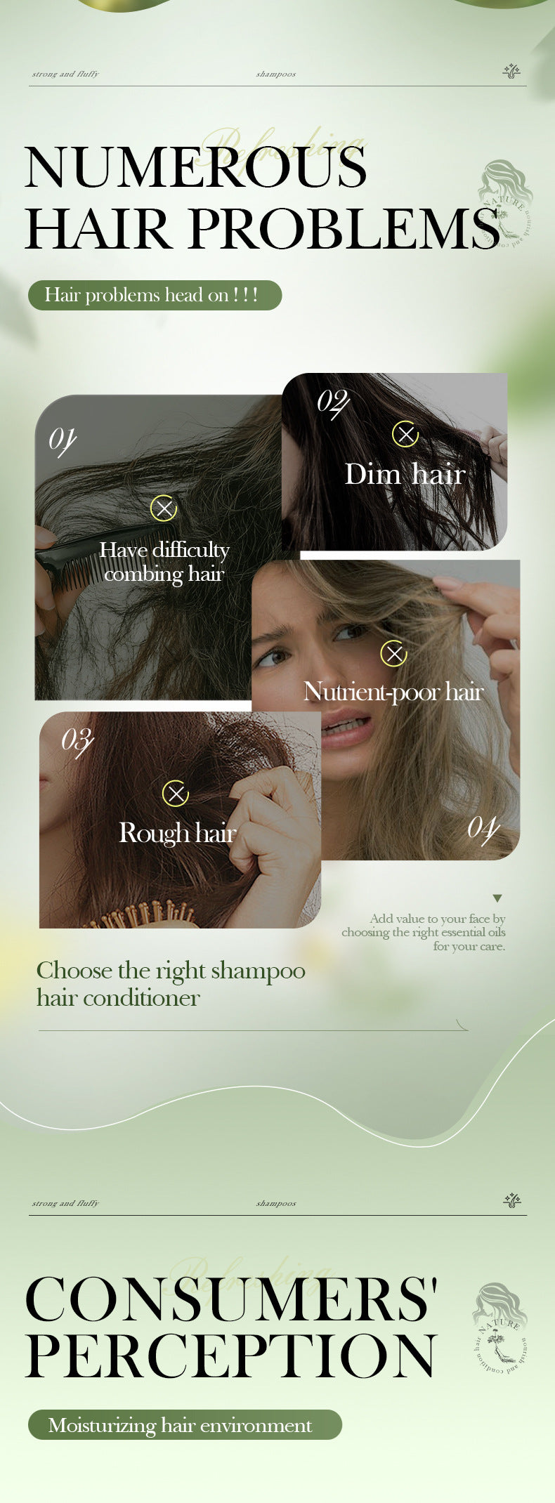 Ginseng and Polygonum Multiflorum Smooth Hair Care Essential Oil60ml SADOER Nourishing Silky Smooth Hair Wholesale