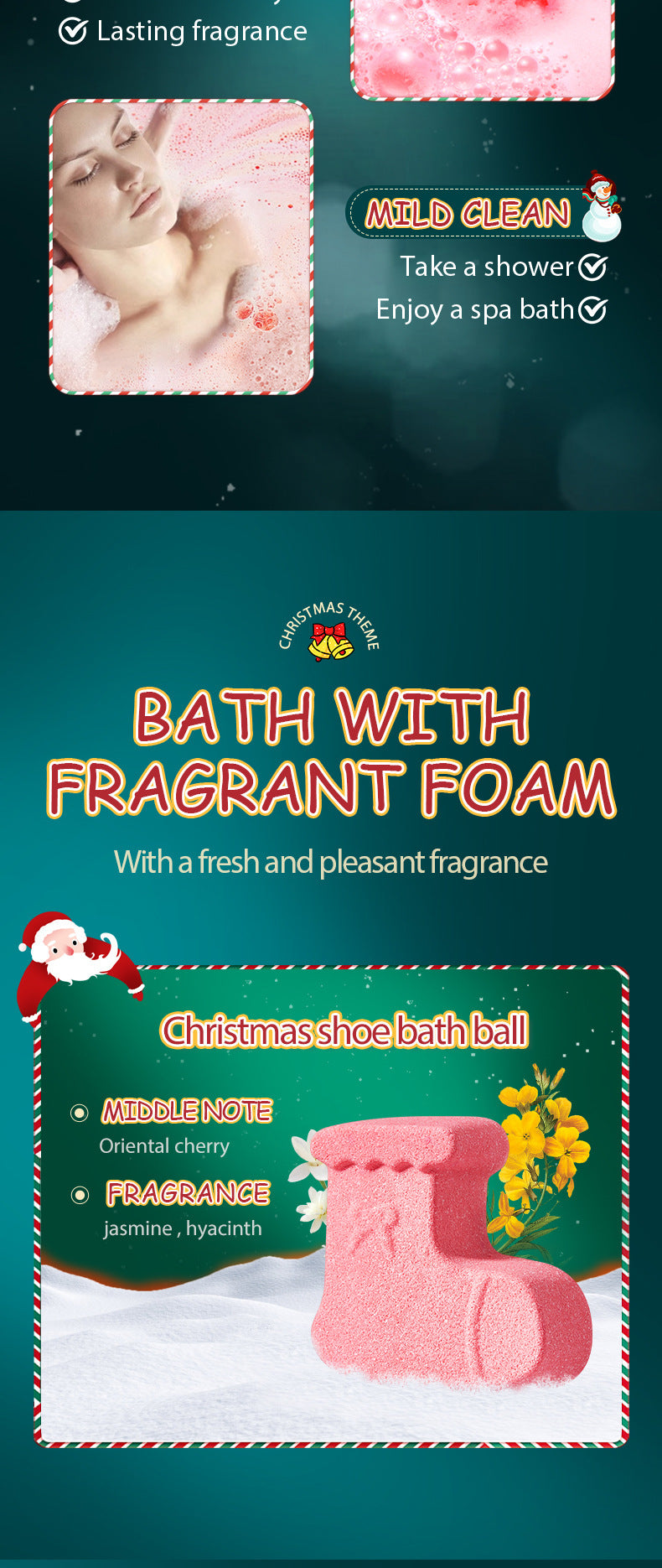 Cross-Border Christmas Stocking Bath Bombs SADOER Deep Cleansing Body Bath Bath Salts Export Manufacturer Wholesale