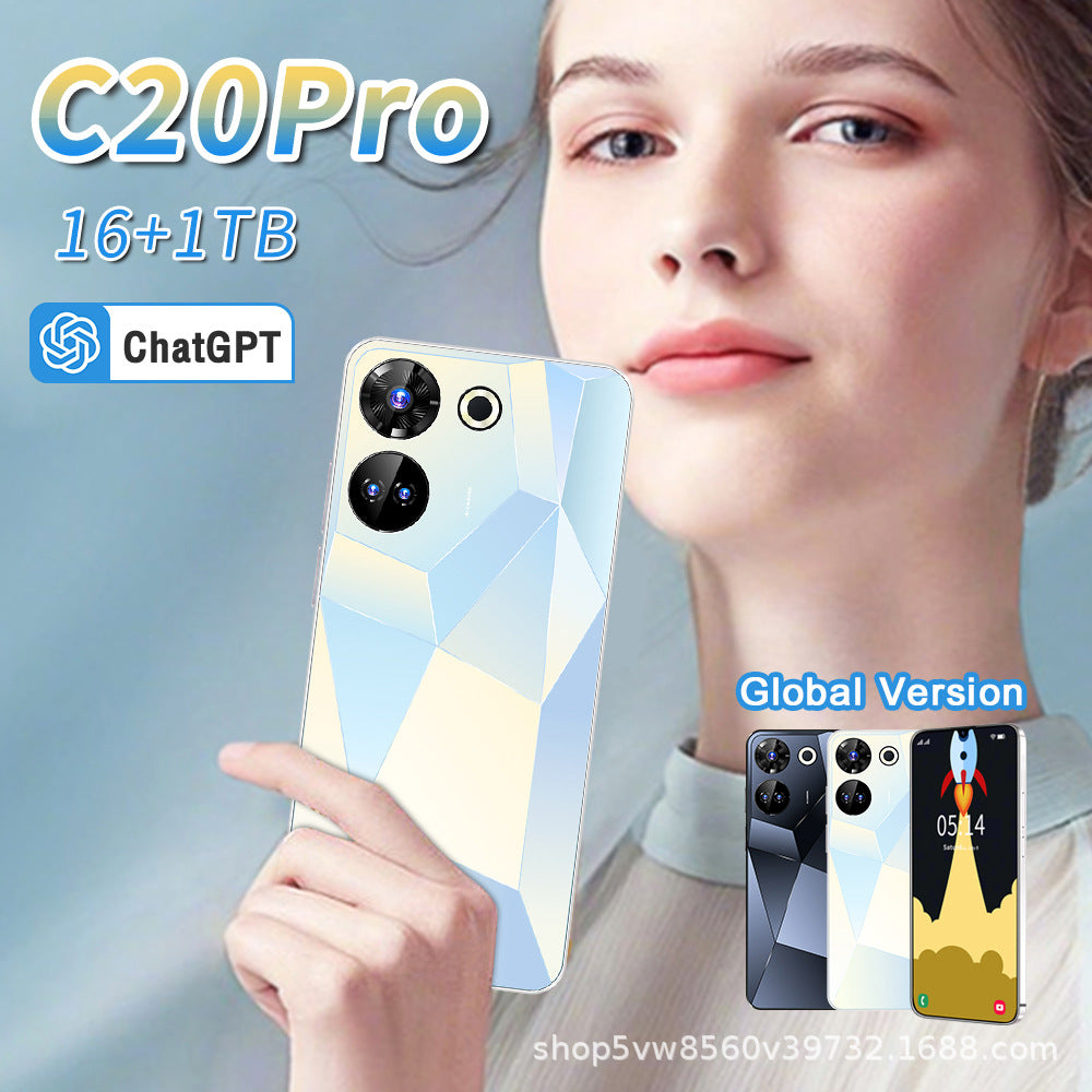 Spot Goods C20Pro Mobile Phone16+1T Large Memory Smart All-in-One Device7.3Wholesale of High-Definition Screens