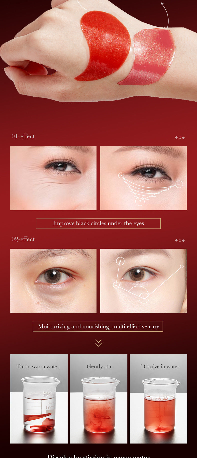 Red Pomegranate Eye Mask SADOER Moisturize the eye area, improve dark circles and wrinkles,  foreign trade wholesale