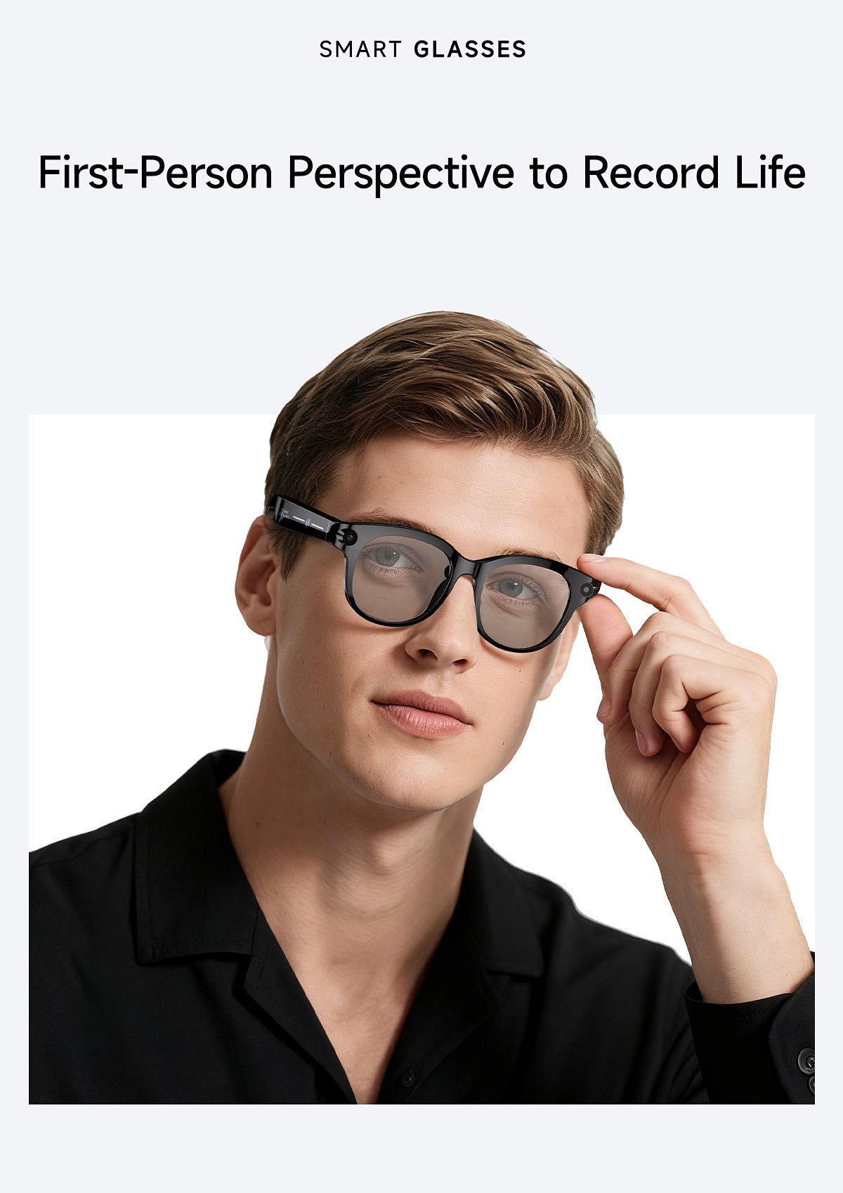 M89Smart Glasses200100 Megapixel Camera with Image Stabilization720P Video Recording WiFi6Transmission AI Simultaneous interpretation