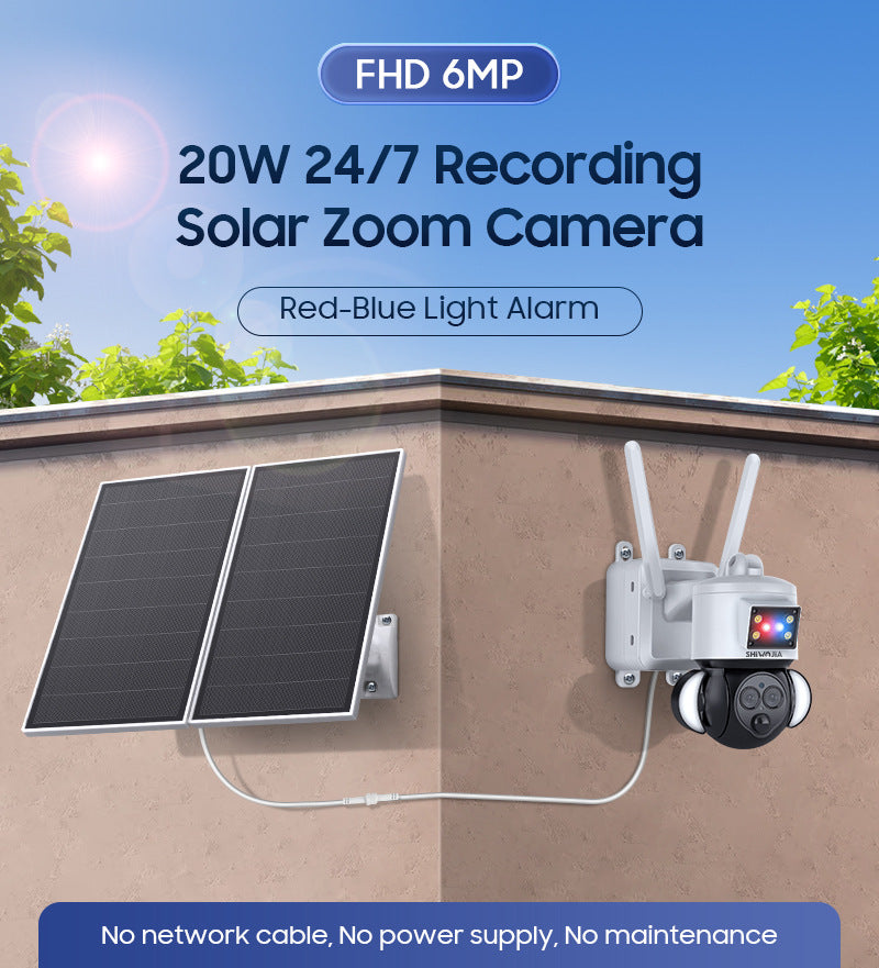 Exclusive Supply4G Solar-powered Camera12Zoom20W Solar Panel Camera24Hourly Continuous Recording