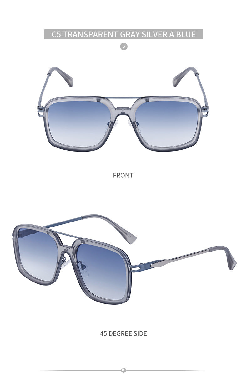 2025New style sunglasses for men with a high-end feel, vintage driving sunglasses, square frame glasses wholesale