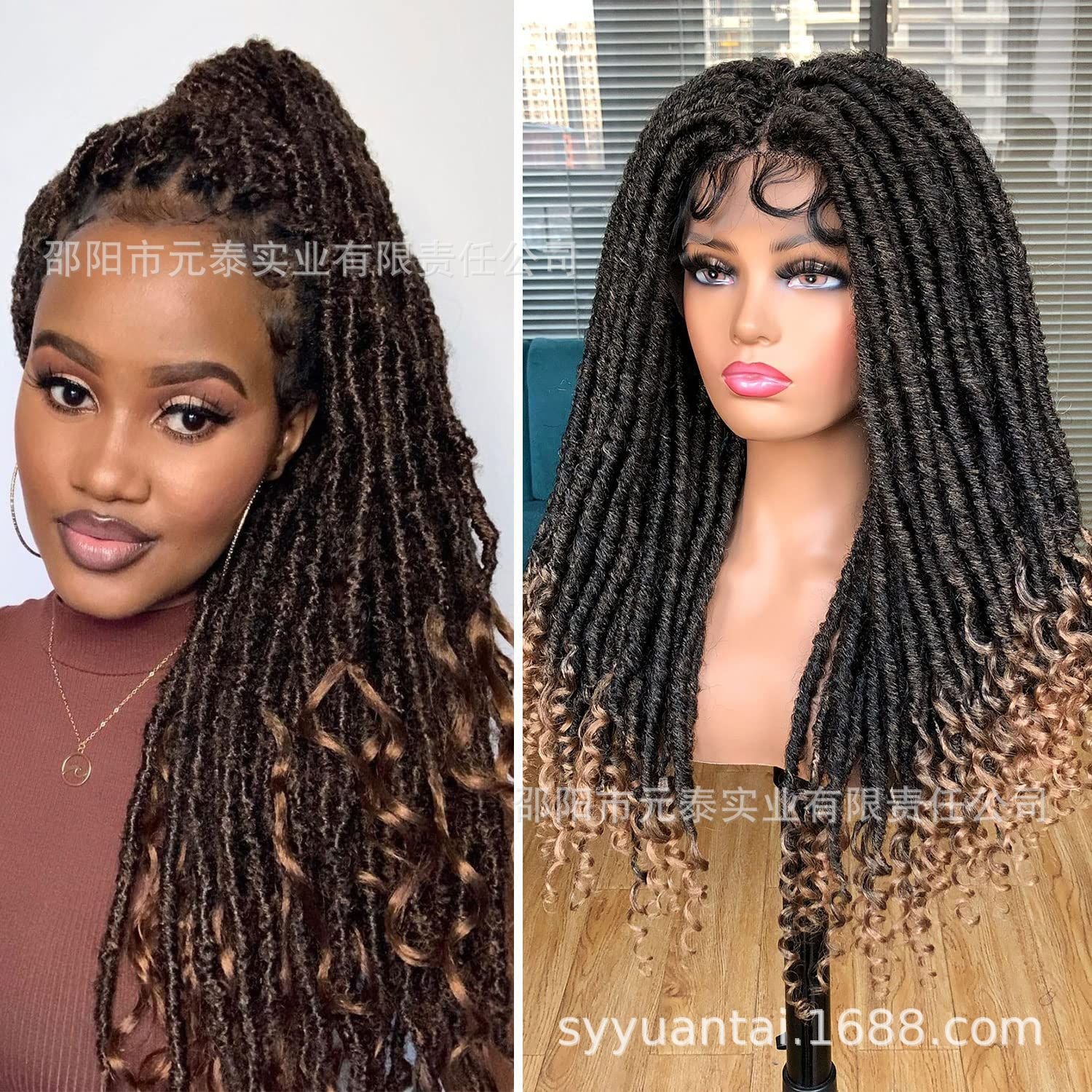 Synthetic Full Lace Wig Braided Wigs Goddess Crochet Box Wig