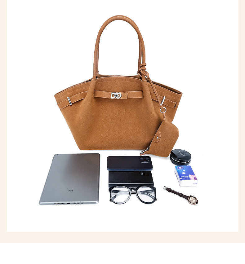 European and American Fashion High-End Handheld Tote Bag for Women New Versatile Trendy Pleated Stylish Single Shoulder Crossbody Bag