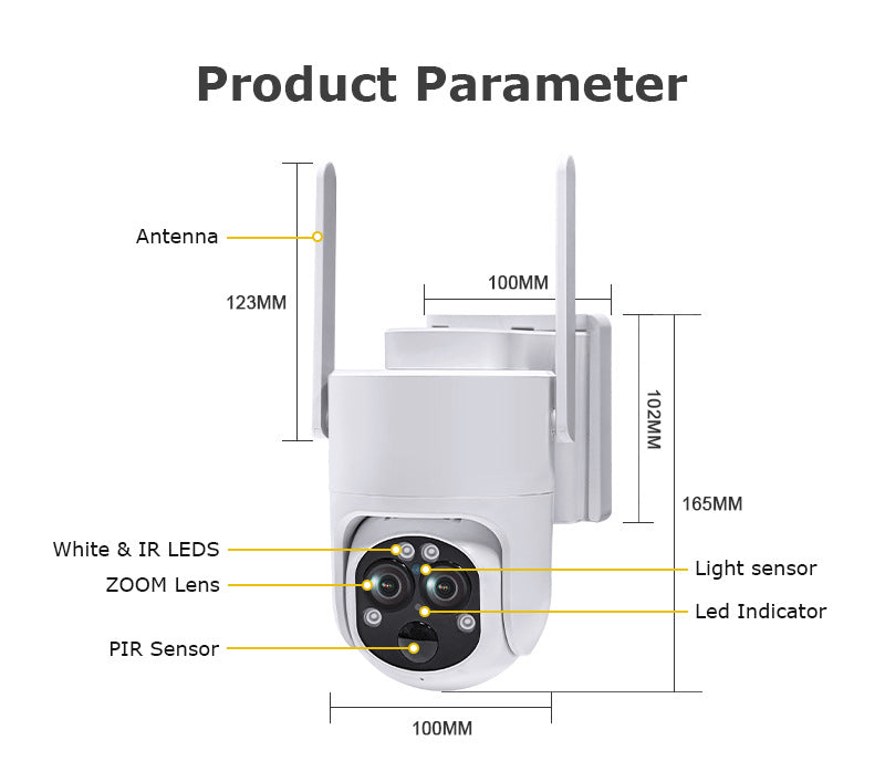 Exclusive Supply4G Solar Camera Outdoor Binocular Dome Camera 12High Zoom Low Power Consumption Manufacturer Direct Wholesale