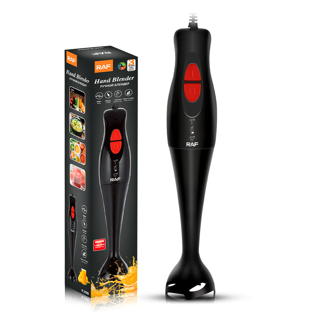 RAF European Standard Handheld Cooking Stick Electric Mixer Single Stick Juicing, Egg Beating, Mixing, Household Use