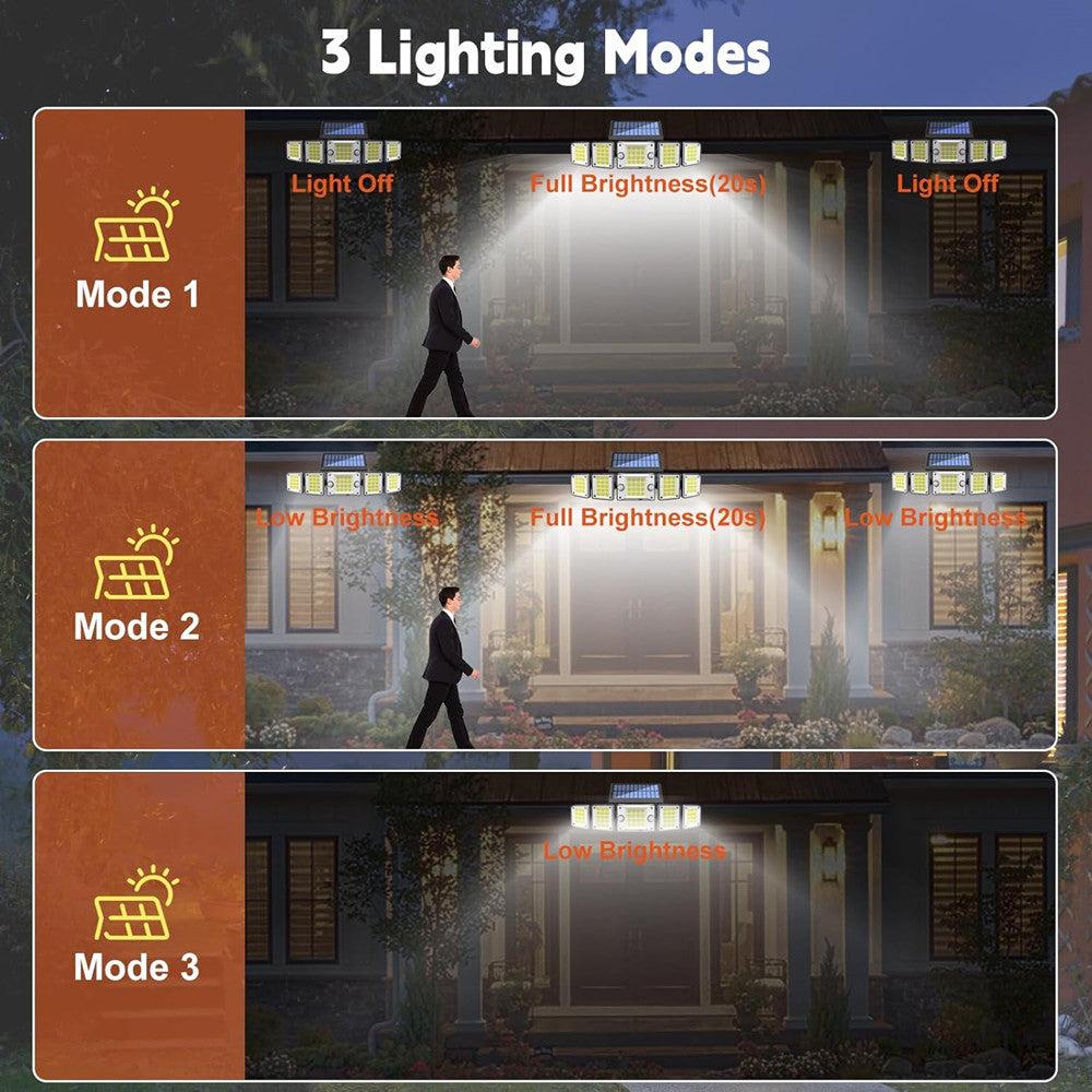 New solar outdoor garden light waterproof LED Wall Lamp Human Body Sensing Garden Lamp with Remote Control