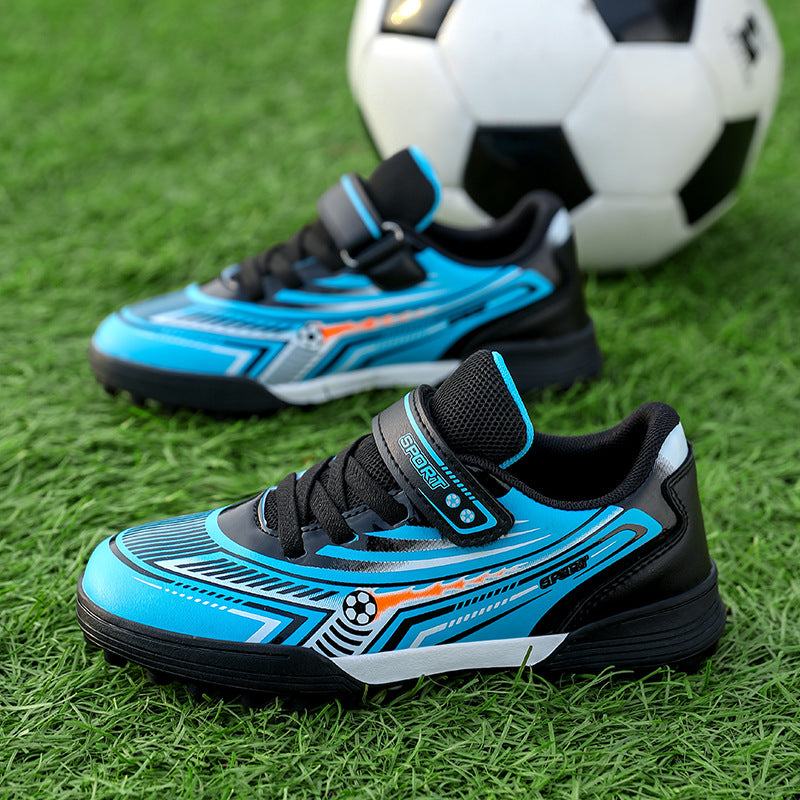 Professional Boys' Lightweight Breathable Training Shoes with Velcro for Primary and Secondary School Students2025Fashion Trendy Short Spike Sneakers