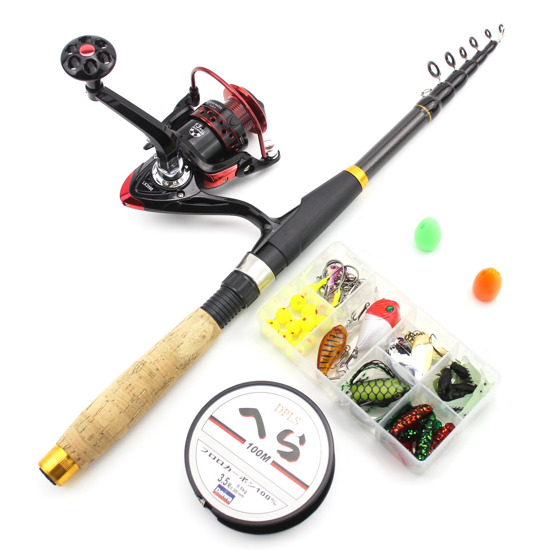 2.1Mi Xiao Hai Rod Set Ultra Short Telescopic Fishing Rod Spinning Reel Combo Amazon FBA Overseas Warehouse Fishing Gear