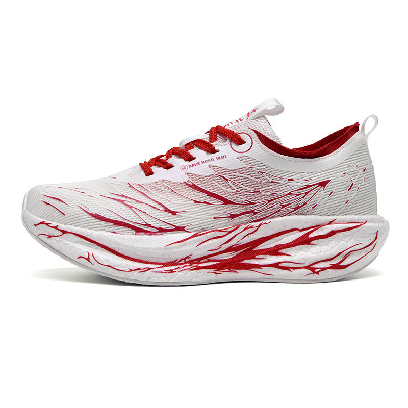 Autumn New Fluorescent Parent-Child Fashion Casual Sports Shoes with Real Carbon Plate High Elasticity Cushioning Outdoor Running Shoes