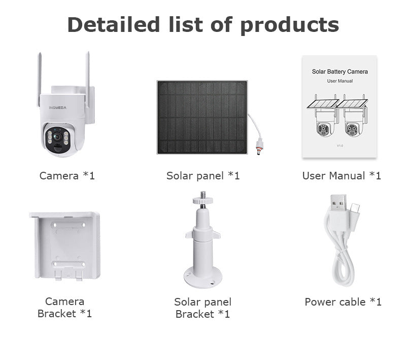 Exclusive Supply4G Solar-powered Camera300Wan HD Full Color Night Vision Outdoor Low Power Battery Camera