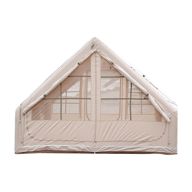 6.3㎡Inflatable Tent Outdoor Camping Oxford Cloth Light Luxury Family Camping Small House Camp Tent3-4People