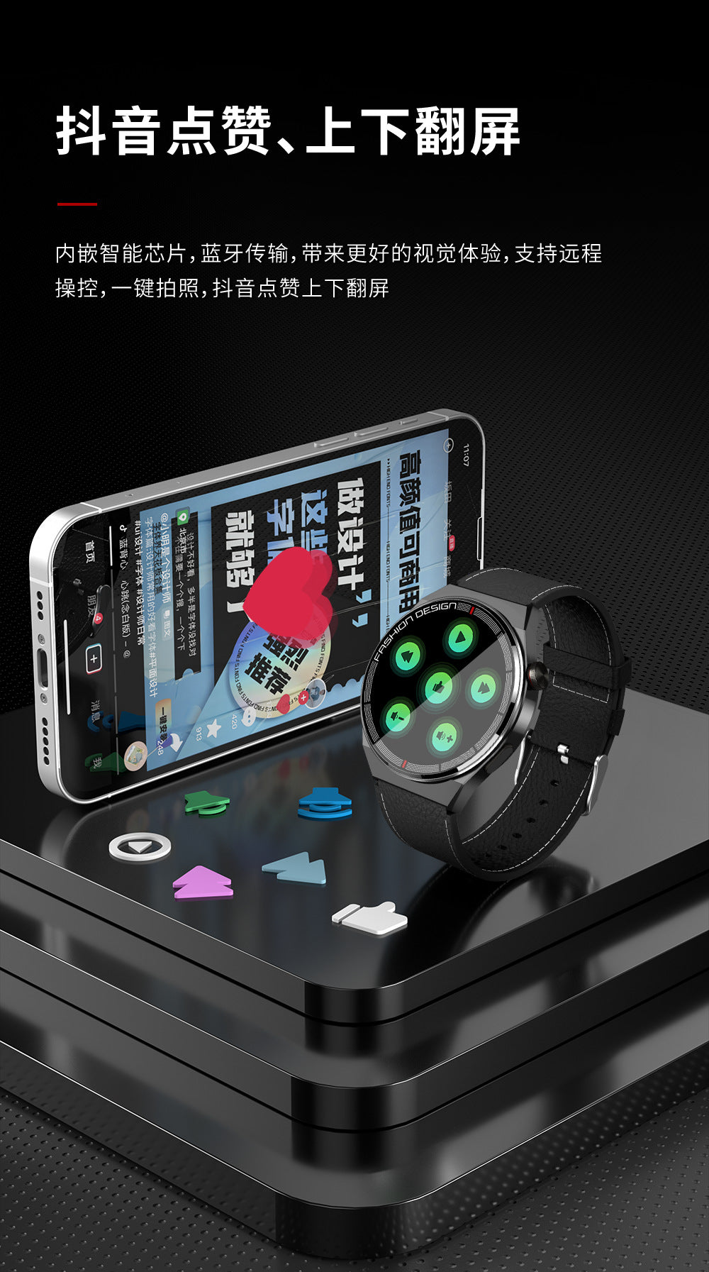 H4 ProMax Smart Watch1.39inch Bluetooth call, heart rate monitor, step counter, sleep monitoring, message notifications