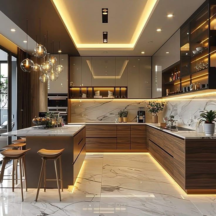 2025 Modern Kitchen Cabinets Furniture Villa Luxury Cabinet Kitchen