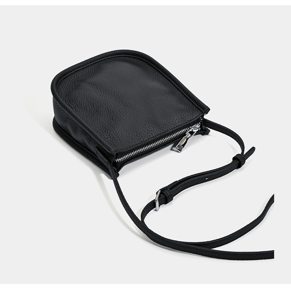 Genuine Leather Phone Bag Niche Fashion Small Bag for Women High-end Casual Simple Versatile Portable Shoulder Crossbody Bag