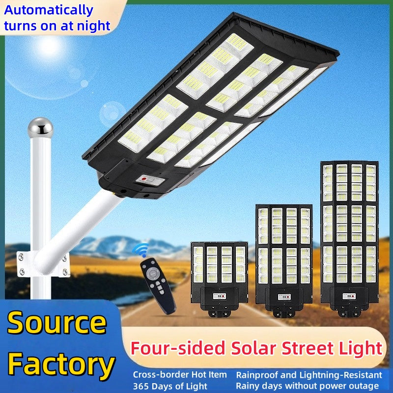 Solar Street Light 1000W 2000W 3000W Intelligent Human Body Sensor Garden Courtyard Integrated Solar Lamp