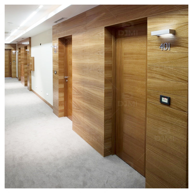 Guangdong Daji Custom High Quality Wood Fire Door for Hotel Room Fireproof Hotel Room Door Fire Rated Hotel Door