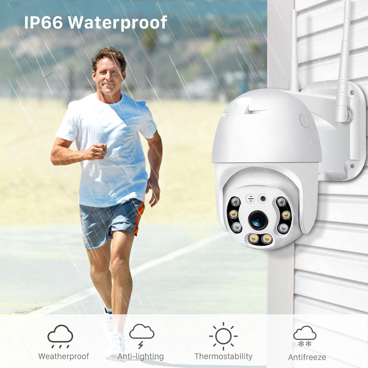 V380Outdoor Wireless Surveillance Camera A6Outdoor Waterproof Surveillance Dome Camera HD Full Color Night Vision Camera