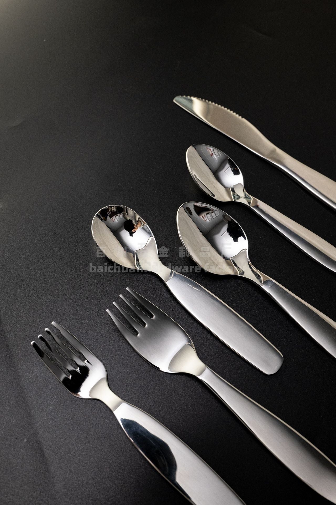 304Stainless Steel Knife Fork Spoon Children's Rice Spoon Household Baby Baby Food Spoon Fruit Fork Portable Tableware Set