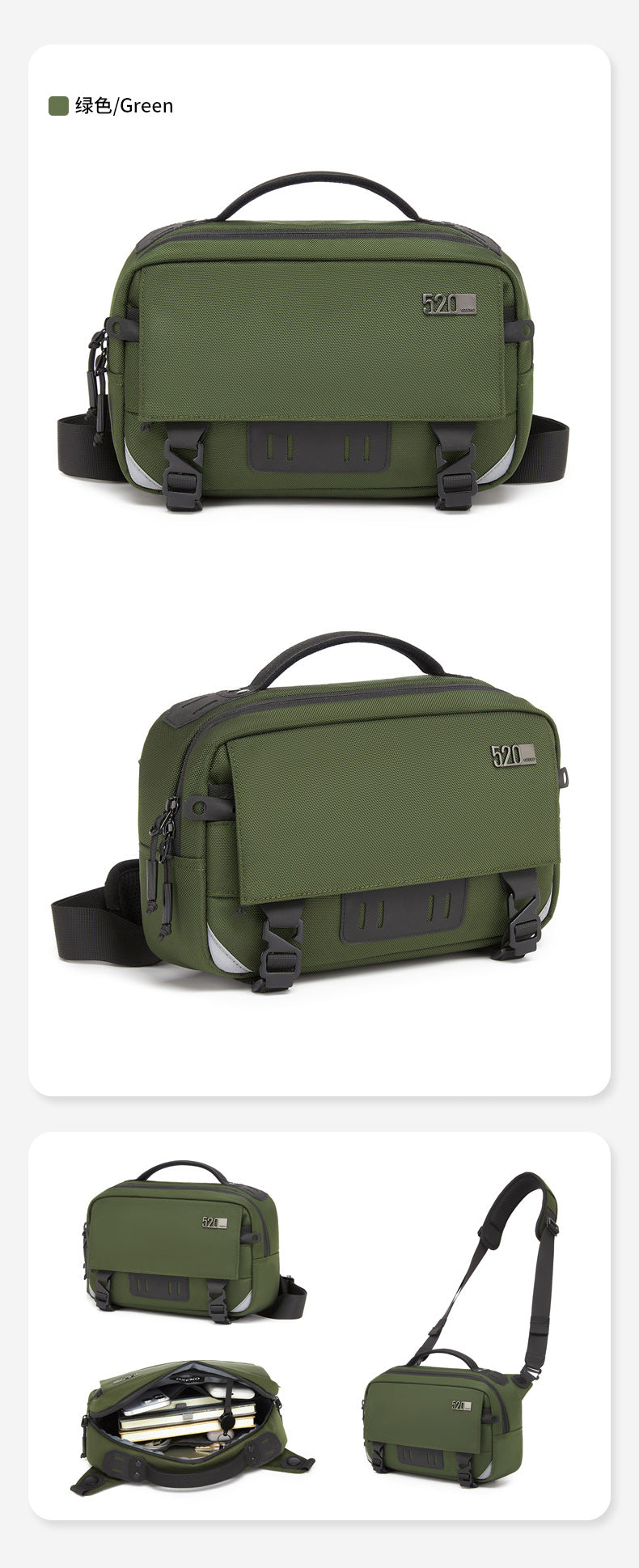 ozuko Men's Crossbody Bag Shoulder Bag Waterproof Large Capacity Outing Portable Bag High-end Multifunctional Trendy Brand
