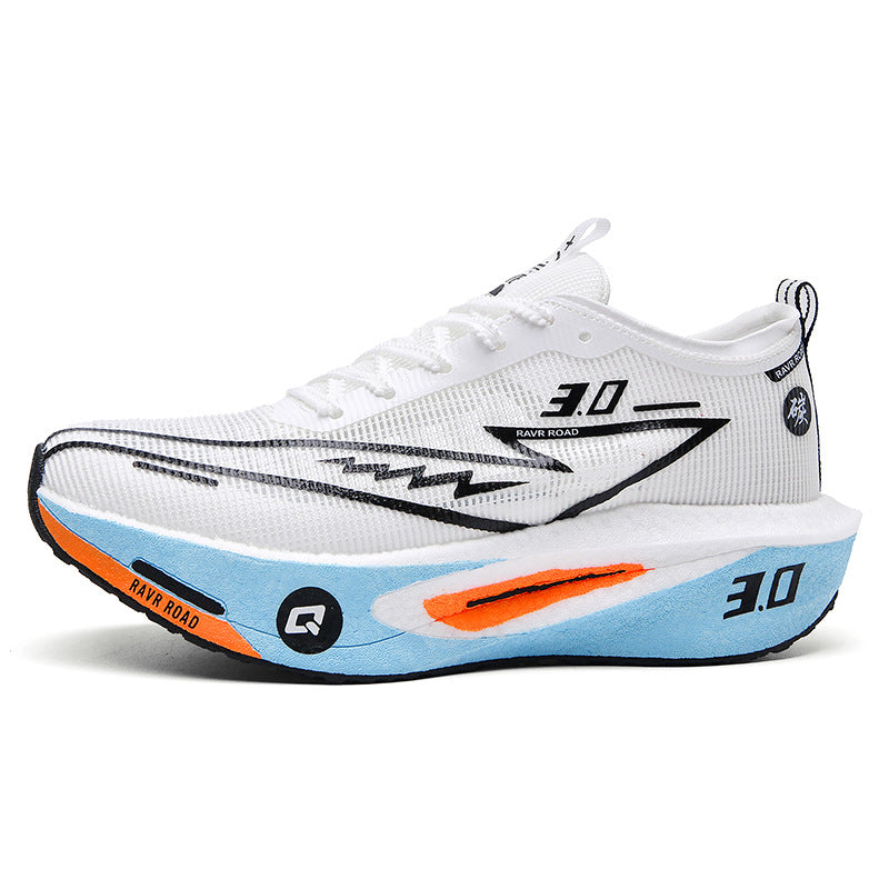 New Fashionable Casual Breathable Comfortable Running Shoes with Real Carbon Plate High Elasticity Shock Absorption for Student Training Sports Shoes
