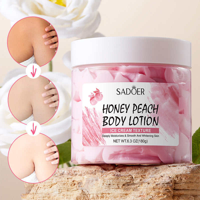 Peach Ice Cream Body Lotion SADOER Moisturizing and Hydrating Body Lotion  Wholesale