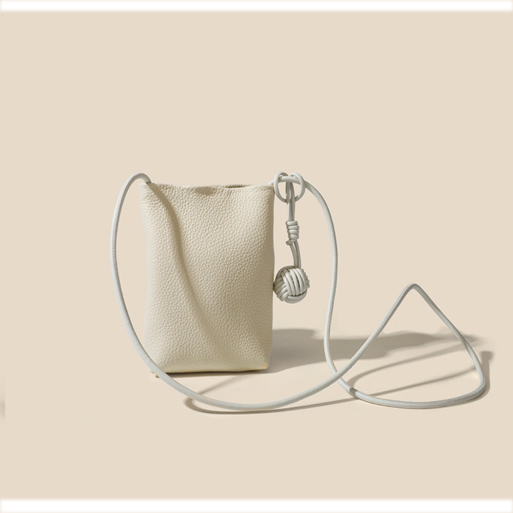 Mini Genuine Leather Phone Bag for Women togo Top Grain Leather Small Square Bag2025New Fashion Simple Versatile Crossbody Bag