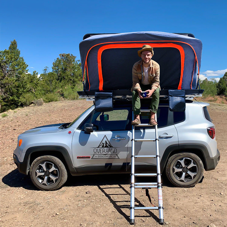 Manufacturer Wholesale Aluminum Alloy Roof Tent Outdoor Camping Travel Rainproof Thickened Hard Top Car Tent1-2People