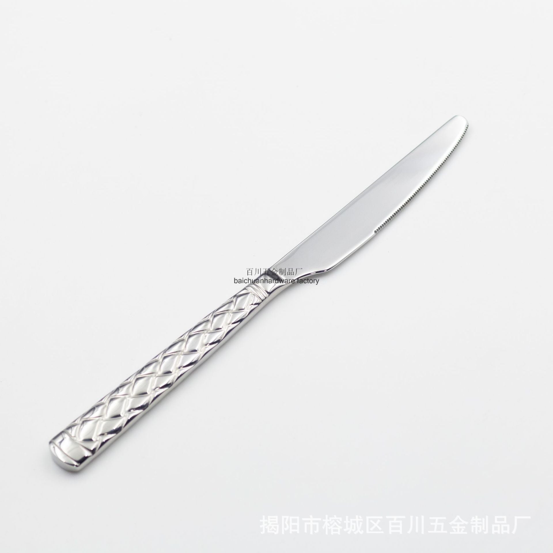 304Stainless Steel Knife Fork Spoon Thickened Forged Relief Tableware Western Steak Knife Fork Dessert Spoon4Piece Suit