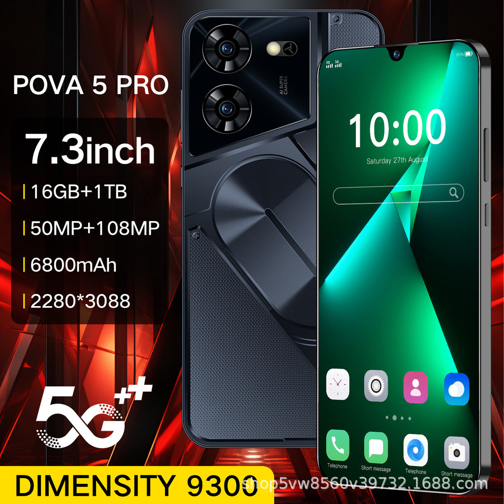 New Pova 5 pro Large Screen Android All-in-One Mobile Phone（16+1T)Smart Android Phone