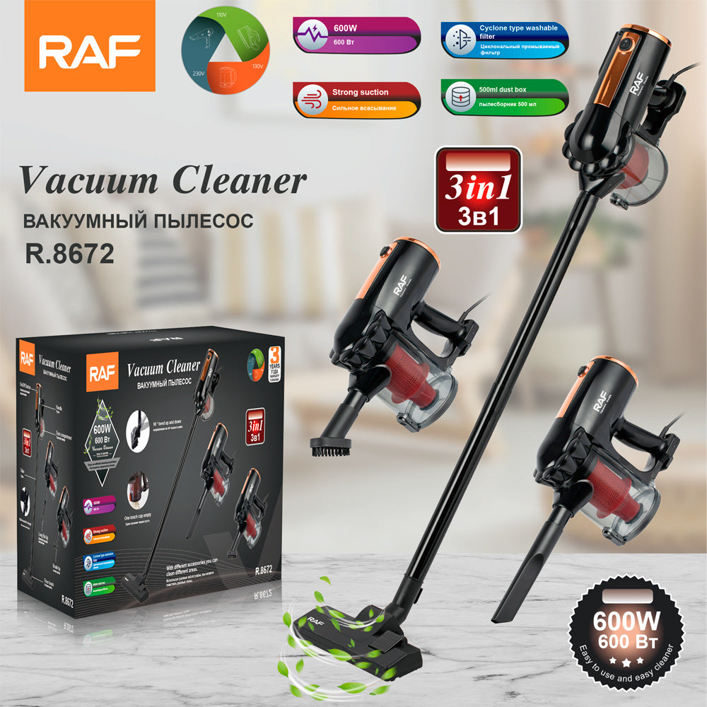 RAF EU Standard Corded Vacuum Cleaner for Home Use, Handheld High Power Portable Vacuum with Integrated Large Suction