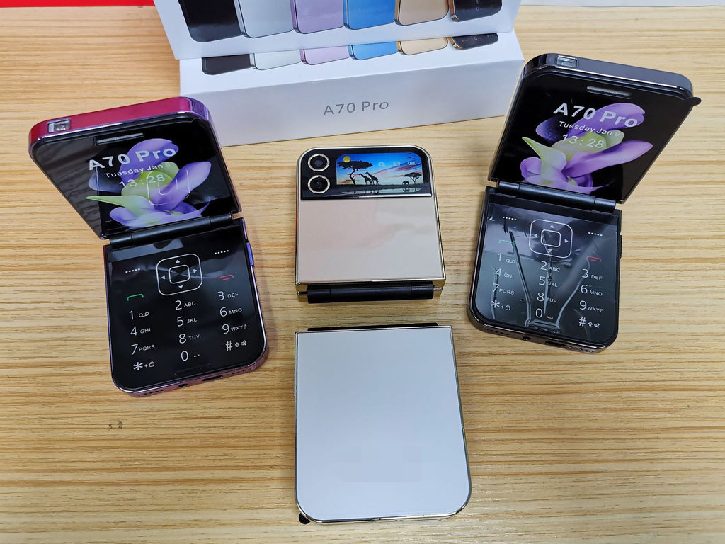 A70pro Flip Phone Mini Feature Phone Foldable Phone with Buttons2G Foreign Language Multi-Language