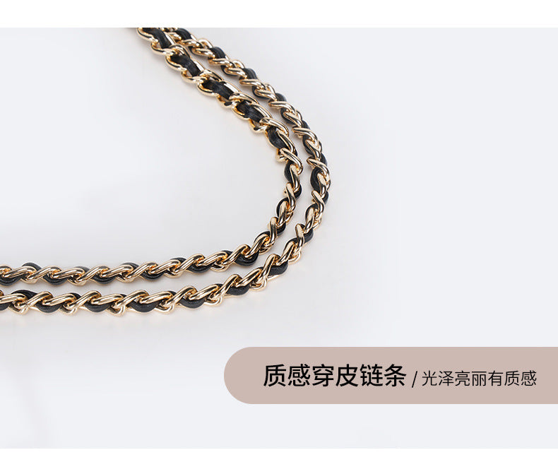 Quilted Chain Small Chanel Style Pleated Drawstring Trash Bag New Underarm Bag for Women Large Capacity Commuting Shoulder Bag