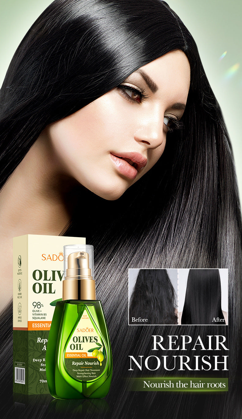 Olive Hair Care Essential Oil70ml SADOER Qihuan Shiny Smooth Hair Conditioner  Wholesale