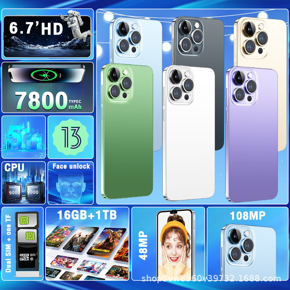 New products in stock i15ProMax All-in-One Machine16+1T Large Memory Smartphone Source Manufacturer Wholesale