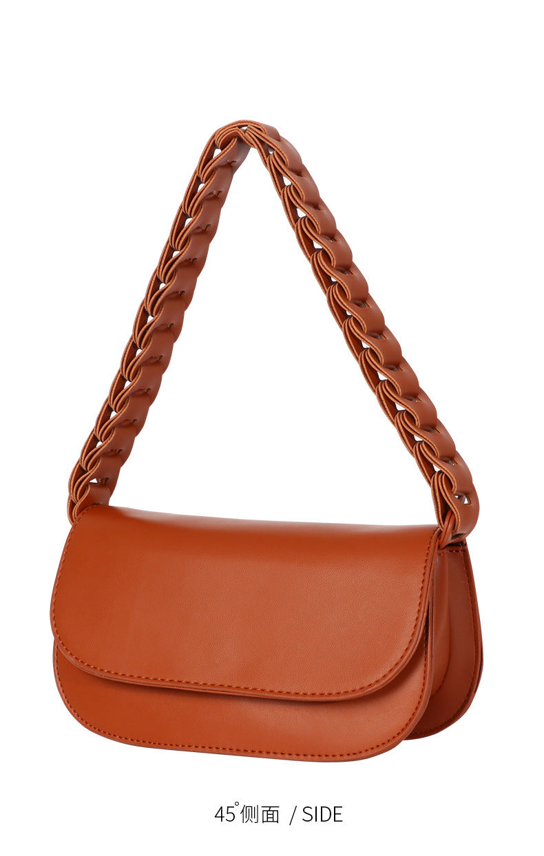 Fashion Woven Versatile Women's Bag Underarm Bag French Niche Versatile Saddle Bag Single Shoulder Bag New Crossbody Bag for Women