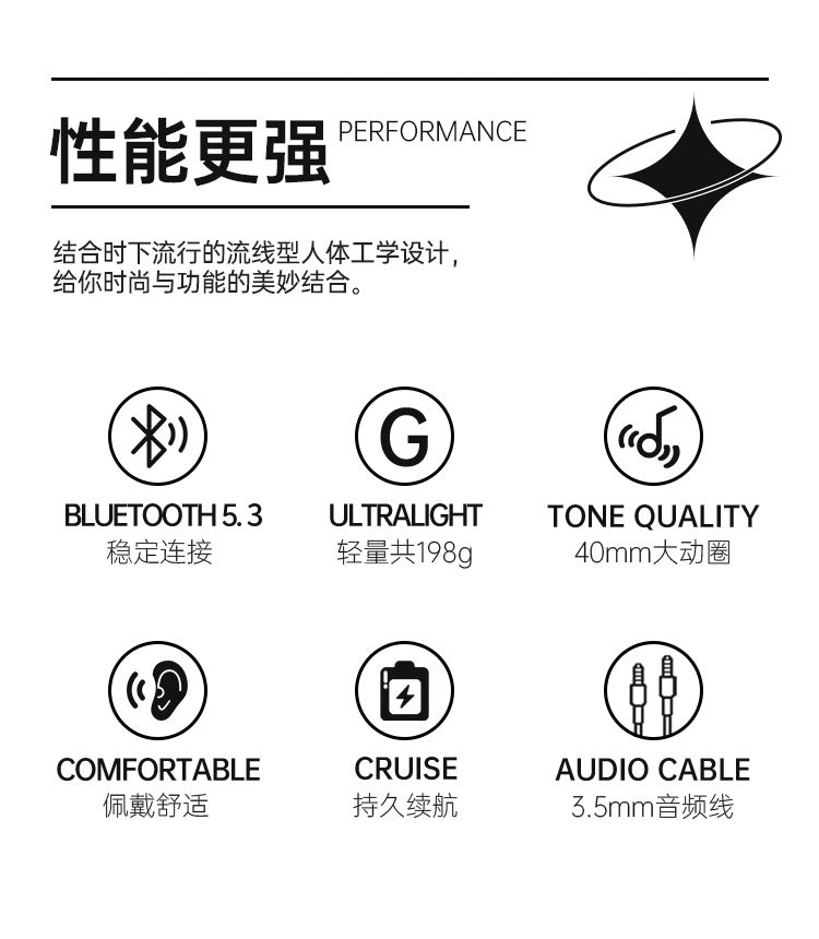 Hot-selling Sports Headphones Wireless Bluetooth Over-ear Headphones Long Battery Life Stereo Headset