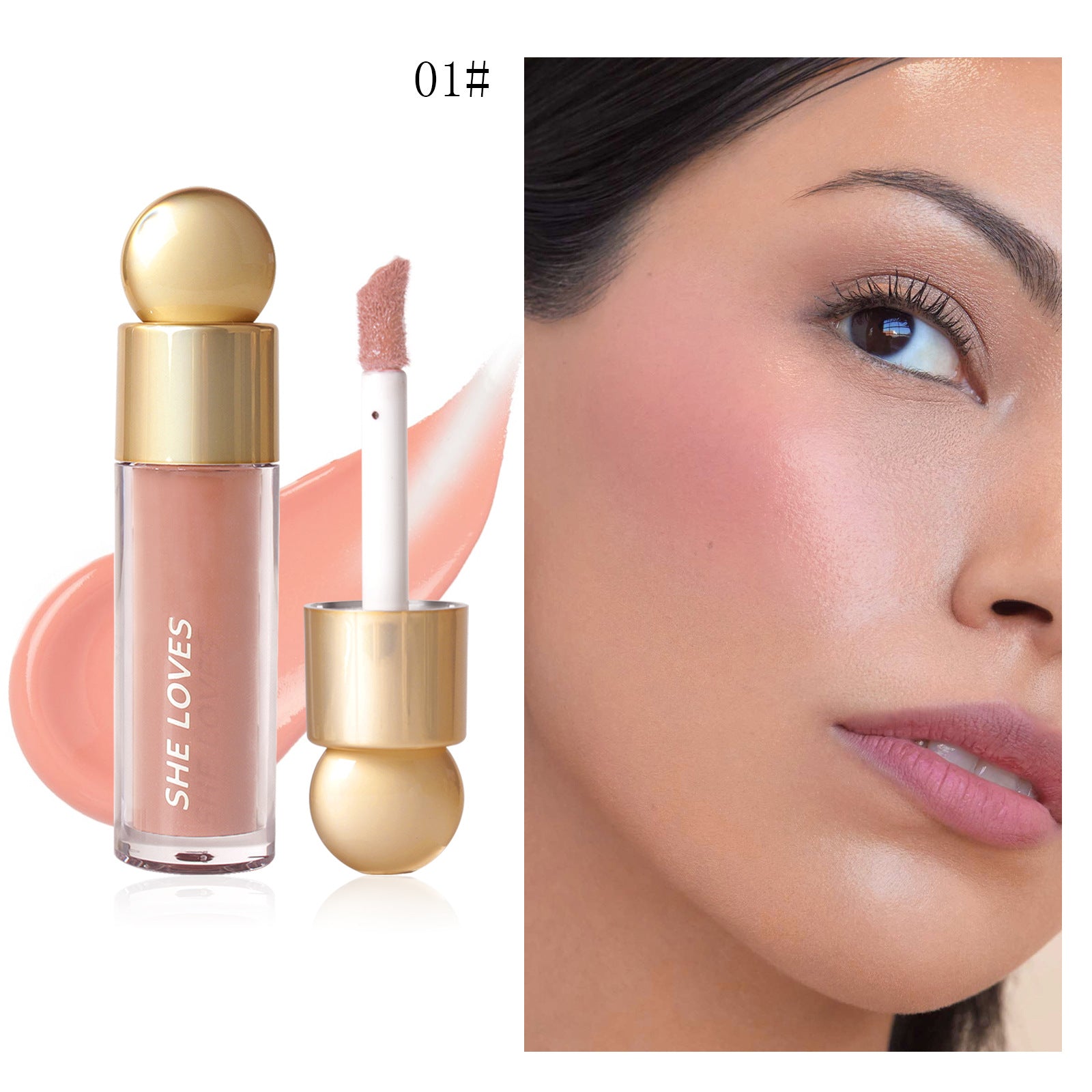Makeup sheloves Liquid Blush Multi-Color Matte Sunburn Long-Lasting Easy to Apply Lip and Cheek Multi-Use Blush Cream