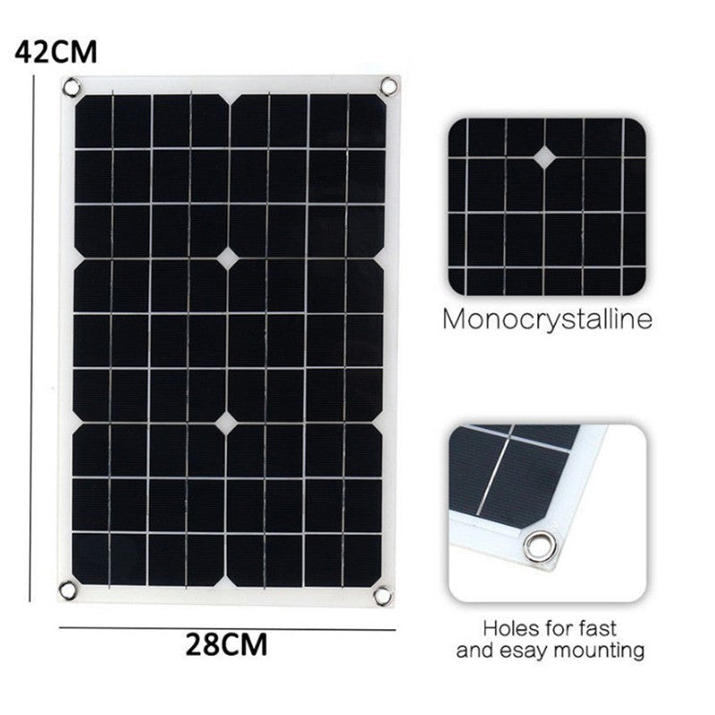 Outdoor Solar Panel20W Monocrystalline Solar Panel High Power Flexible Solar Panel