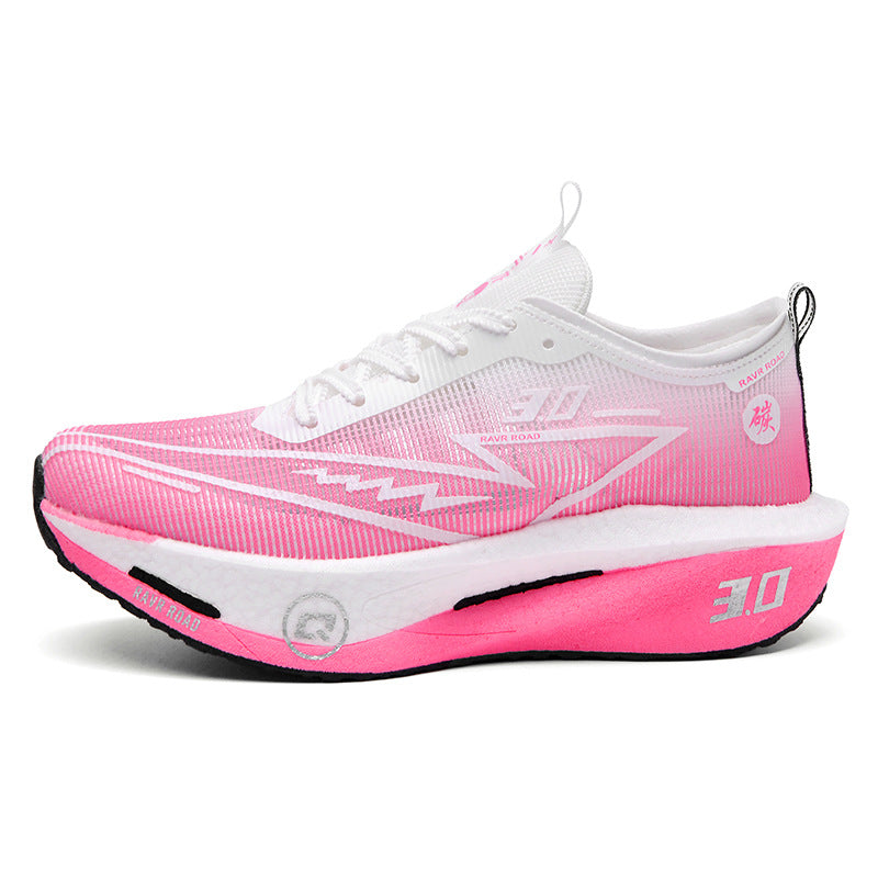New Fashionable Casual Breathable Comfortable Running Shoes with Real Carbon Plate High Elasticity Shock Absorption for Student Training Sports Shoes