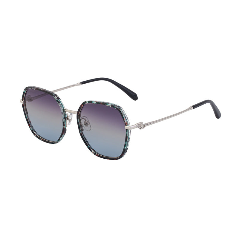 2025New European and American Fashion Square Frame Polarized Sunglasses for Women, Trendy Street Style, Sun Protection Sunglasses for Women Wholesale
