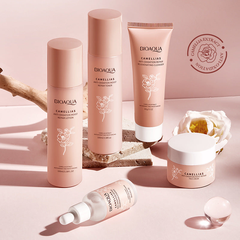 Camellia Five-piece Set BIOAOUA Hydrating and Moisturizing Skincare Set  Wholesale