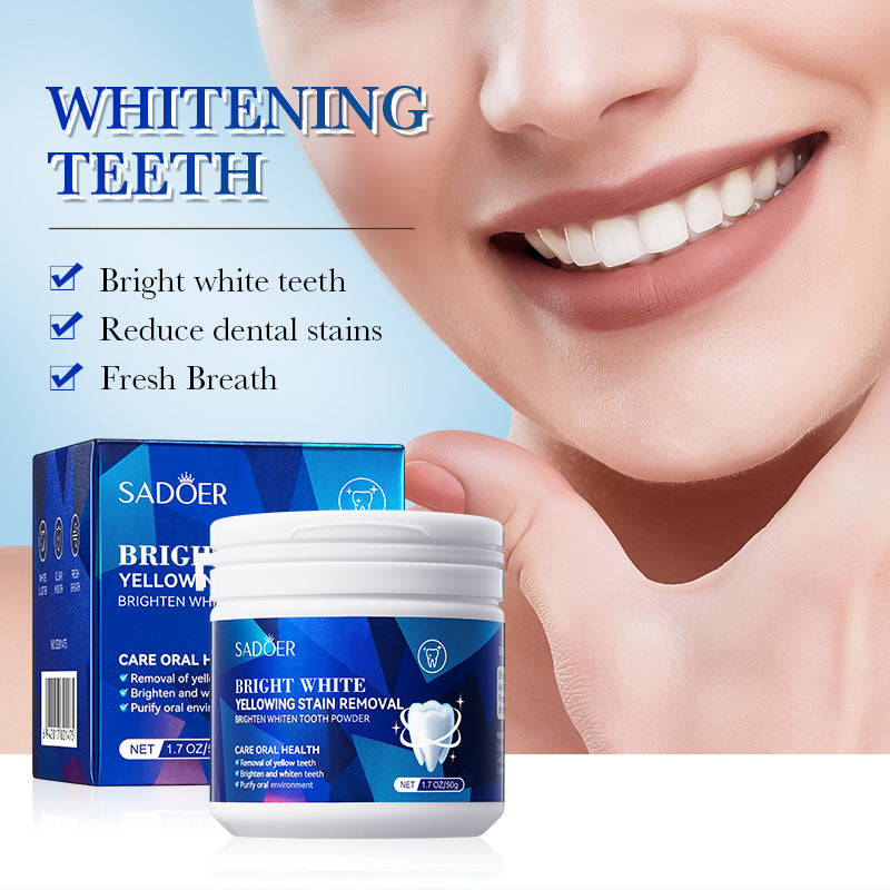 All English Tooth Powder50g SADOER Clean Tooth Stains, Care for Gums, Freshen Oral Care,  Foreign Trade Wholesale